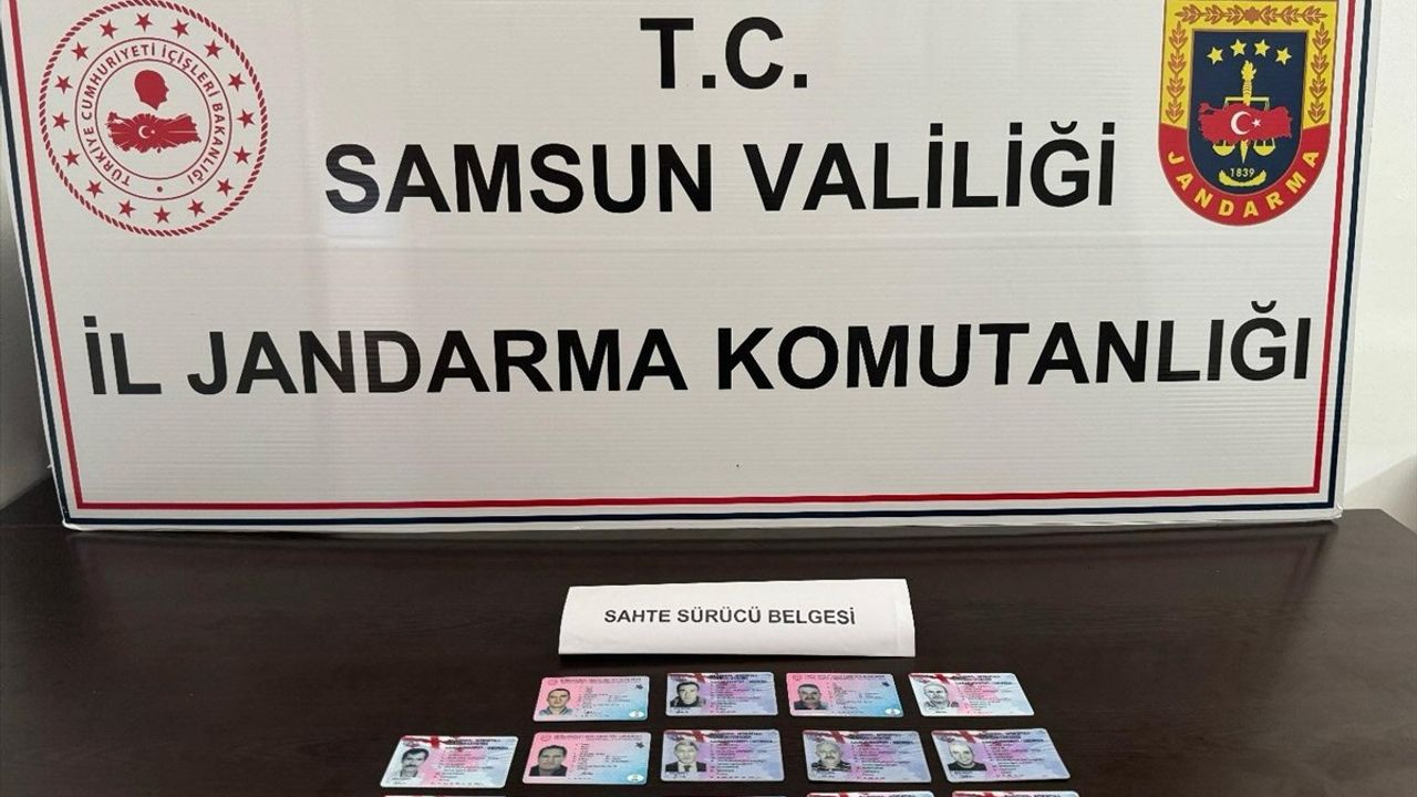 Samsun'da Sahte Yurt Dışı Sürücü Belgesi Operasyonu: 4 Gözaltı