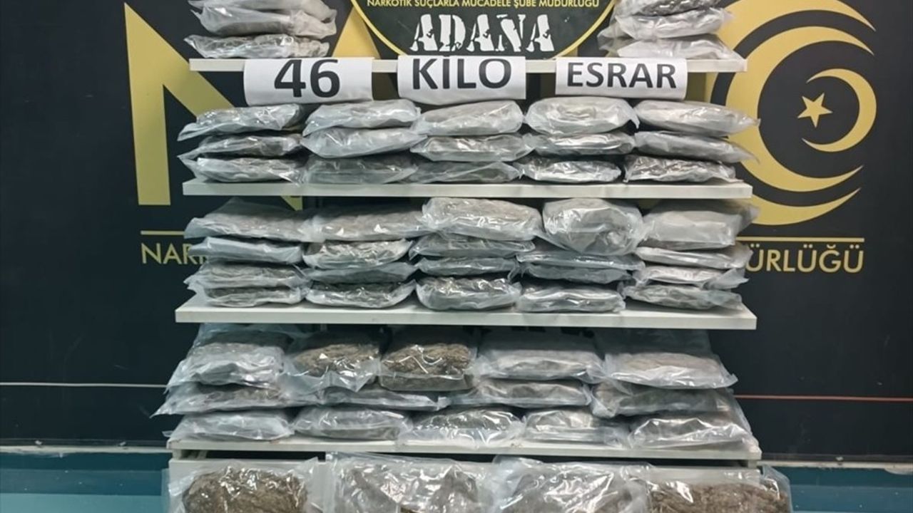 Adana'da Uyuşturucu Operasyonu: 46 Kilogram Esrar Ele Geçirildi