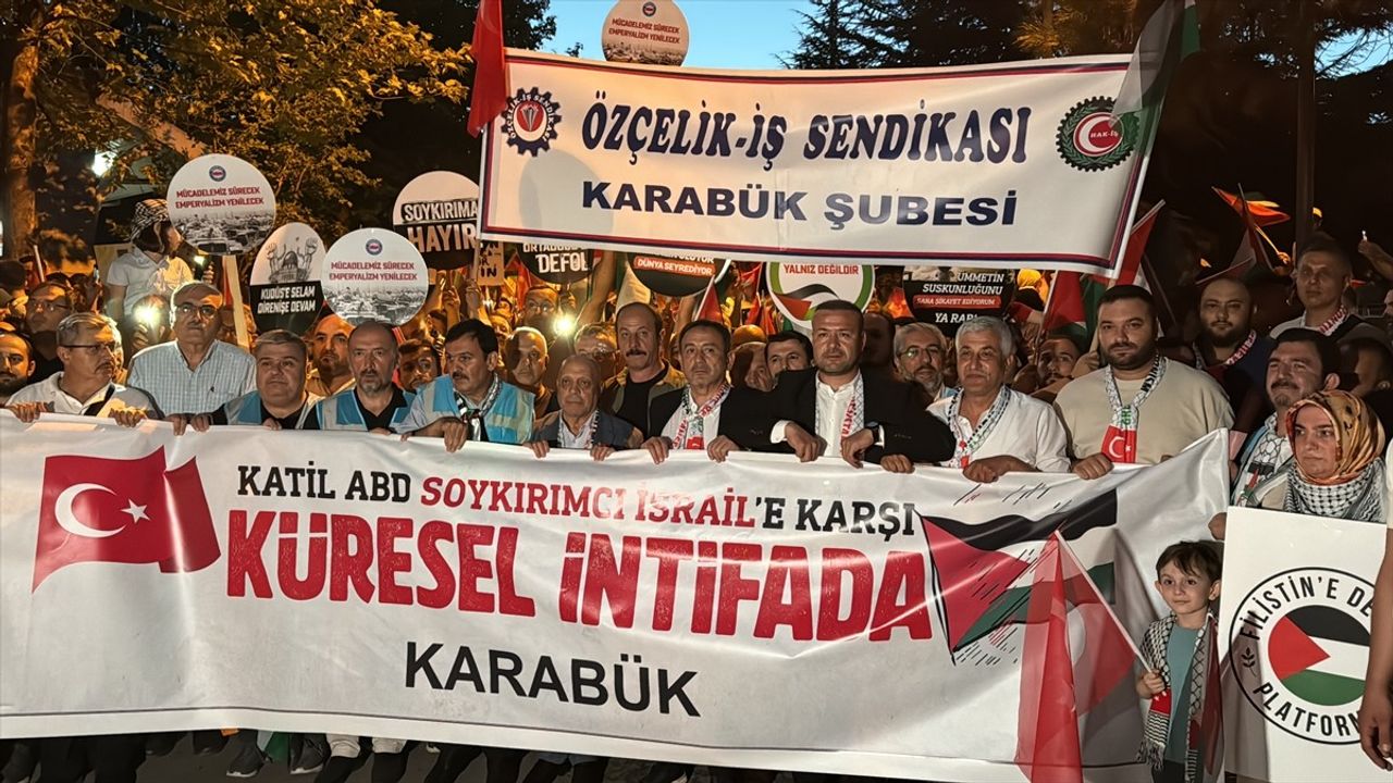 Bolu, Kocaeli ve Karabük'te Hamas Lideri Heniyye'ye Suikast Protestosu