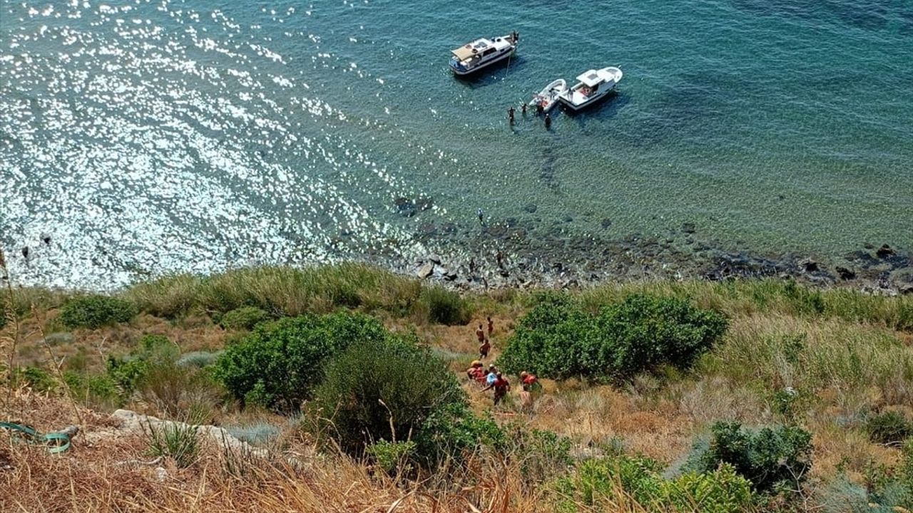 Çanakkale'de Uçurumdan Düşen Şahıs Kurtarıldı