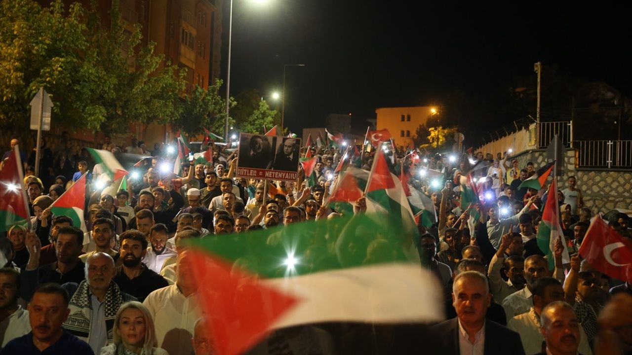 Diyarbakır ve Mardin'de İsmail Heniyye Suikastına Protesto Yürüyüşü