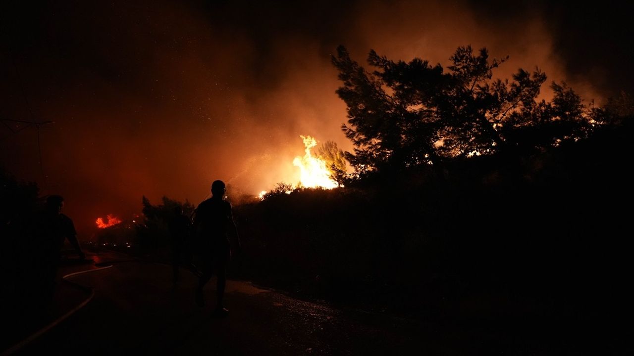 Urla'da Makilik Alanda Yangın Çıktı: Müdahale Devam Ediyor