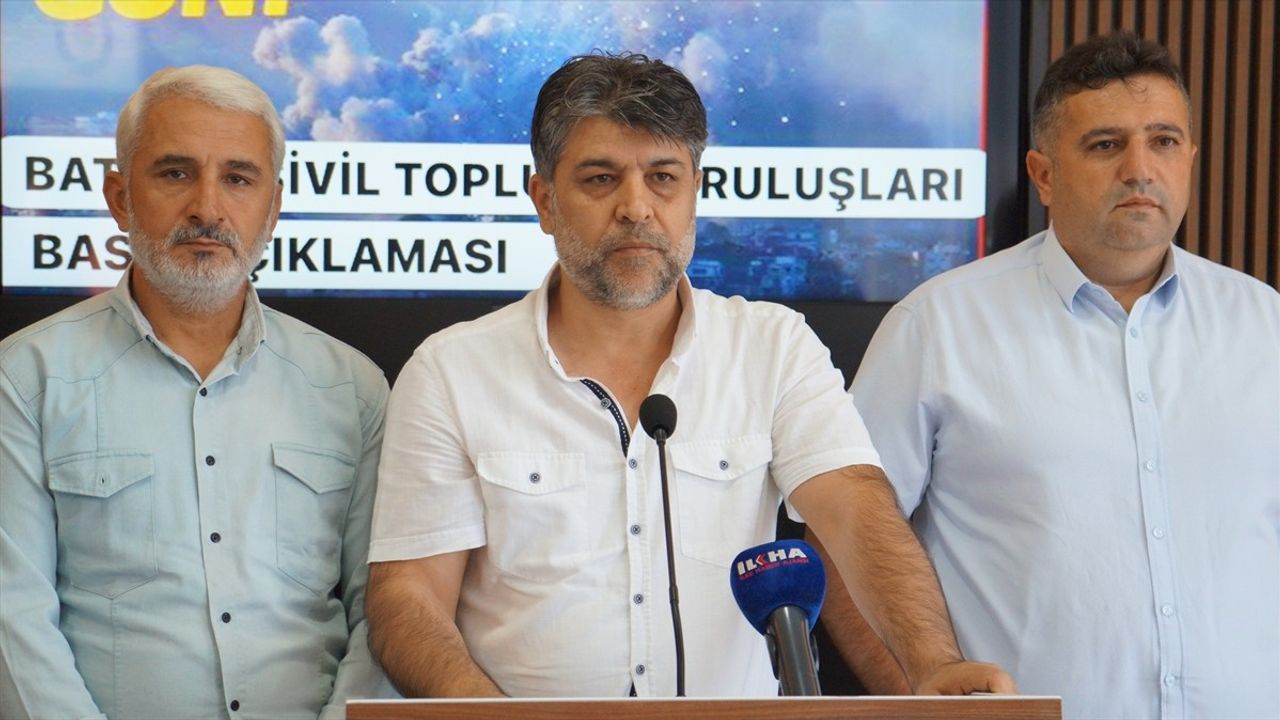 Batman'da Sivil Toplum Kuruluşları İsrail'in Lübnan Saldırılarını Kınadı