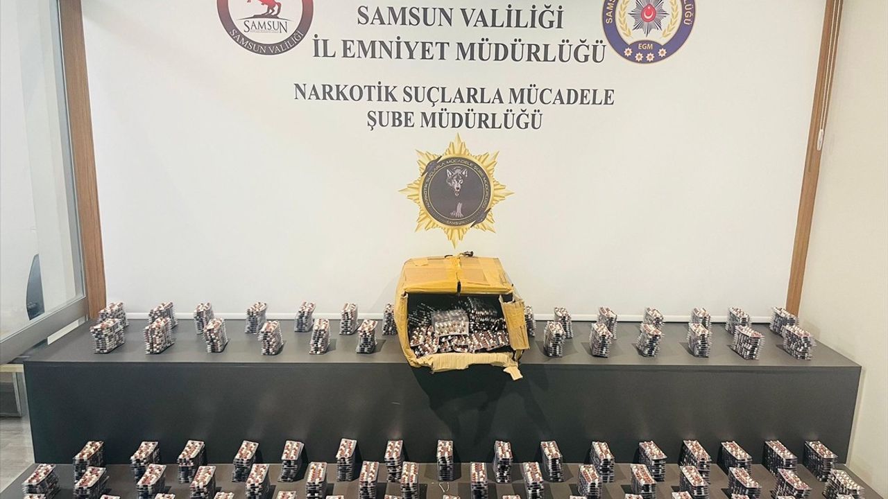 Samsun'da Uyuşturucu Ticareti Operasyonu: 15 Bin Sentetik Hap Ele Geçirildi