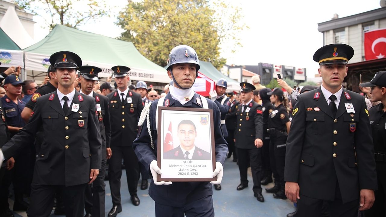 Şehit Jandarma Astsubay Çavuş Mehmet Fatih Çangır, Sakarya'da Son Yolculuğuna Uğurlandı