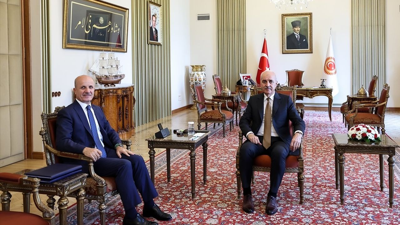 TBMM Başkanı Numan Kurtulmuş, YÖK Başkanı Erol Özvar'ı Ziyaret Etti