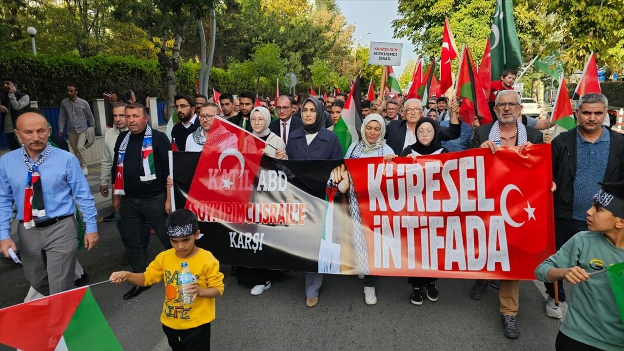 Afyonkarahisar ve Aksaray'da Filistin'e Destek Yürüyüşü Düzenlendi