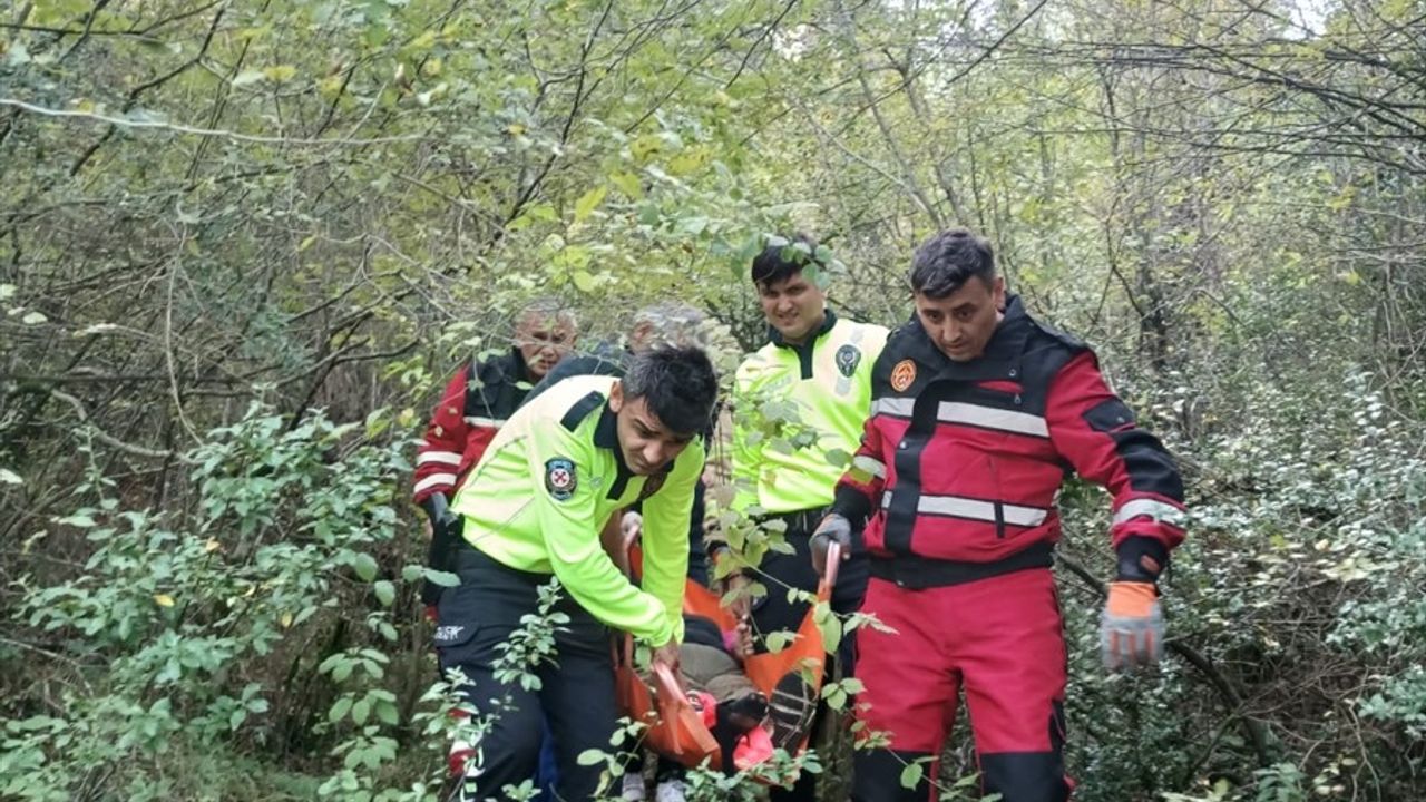 Bartın'da Mantar Toplarken Düşen Kadın Kurtarıldı