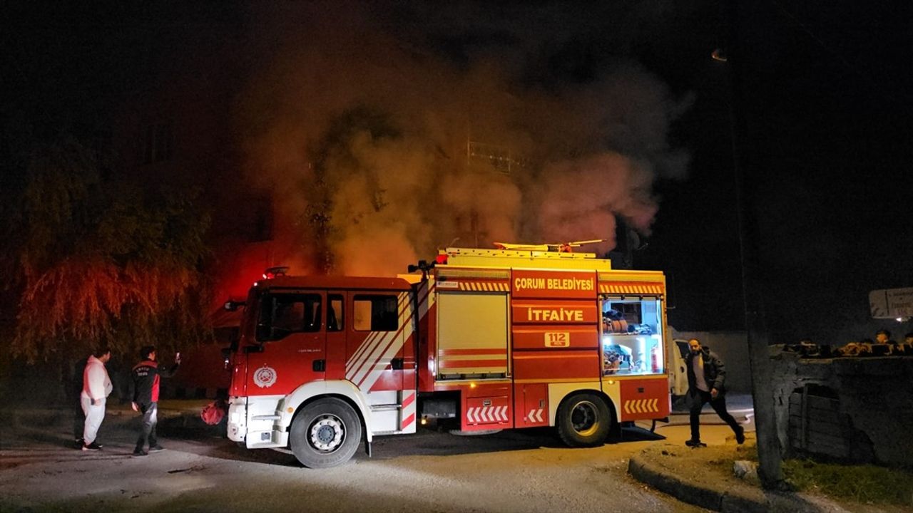 Çorum'daki Ekmek Fırınında Yangın Çıktı