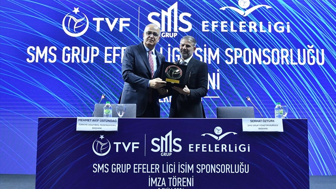 Efeler Ligi'nin Yeni İsim Sponsorluğu SMS Grup ile Gerçekleşti