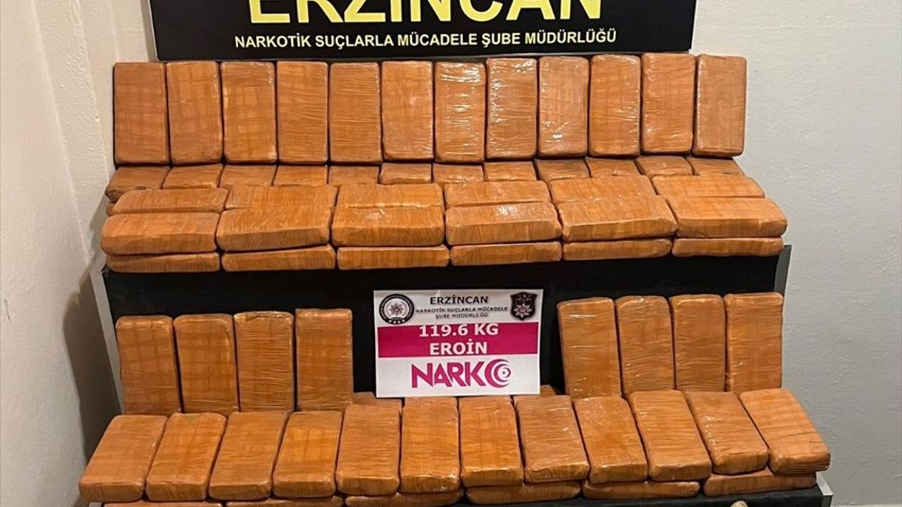 Erzincan'da Eroin Operasyonu: 119 Kilo Uyuşturucu Ele Geçirildi