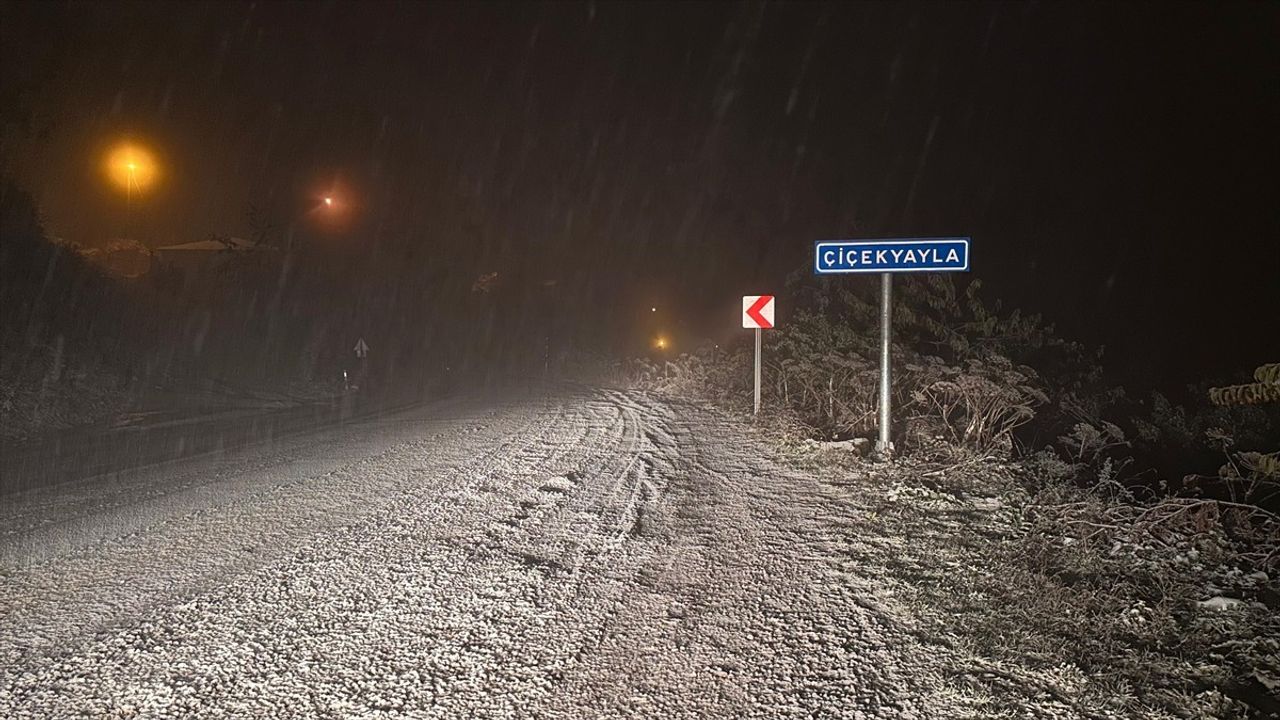 Kastamonu'nun Yüksek Kesimlerinde Kar Yağışı Etkili Oldu