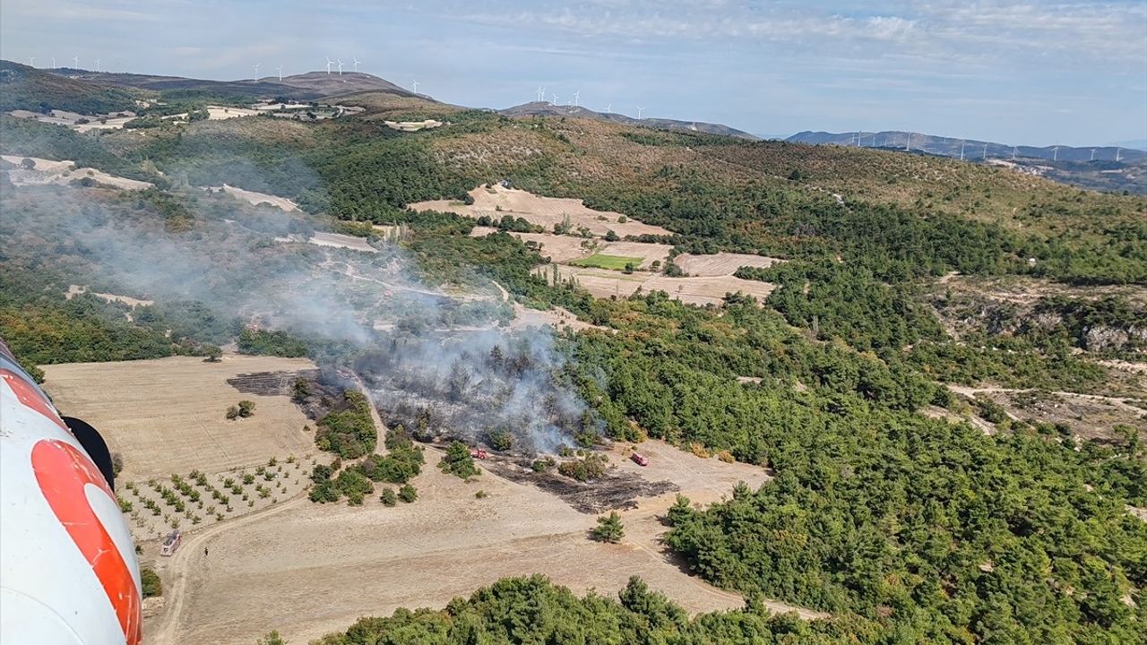 Kırkağaç'taki Tarım Arazi Yangını Ormana Sıçradı