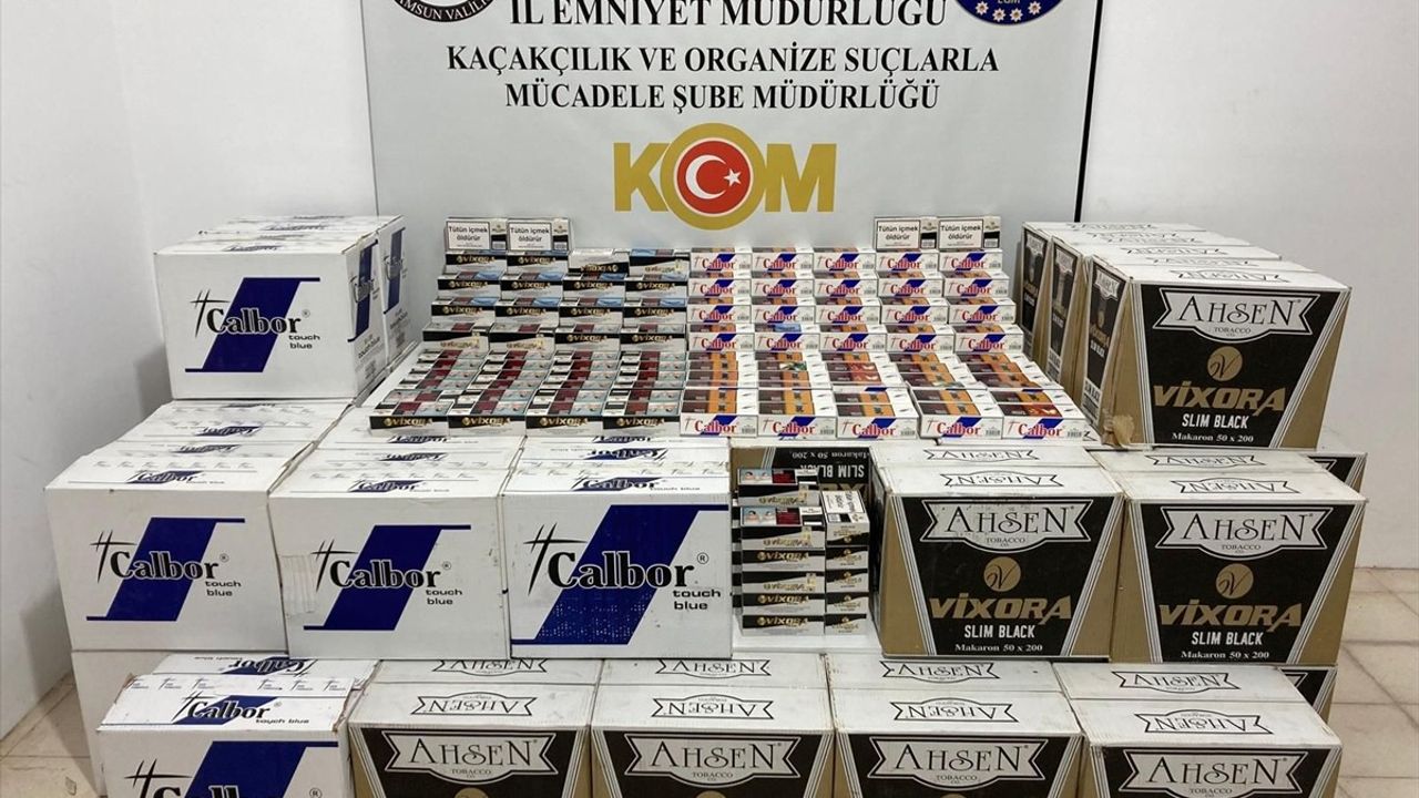 Samsun'da Kaçak Makaron Operasyonu: 350 Bin Ele Geçirildi