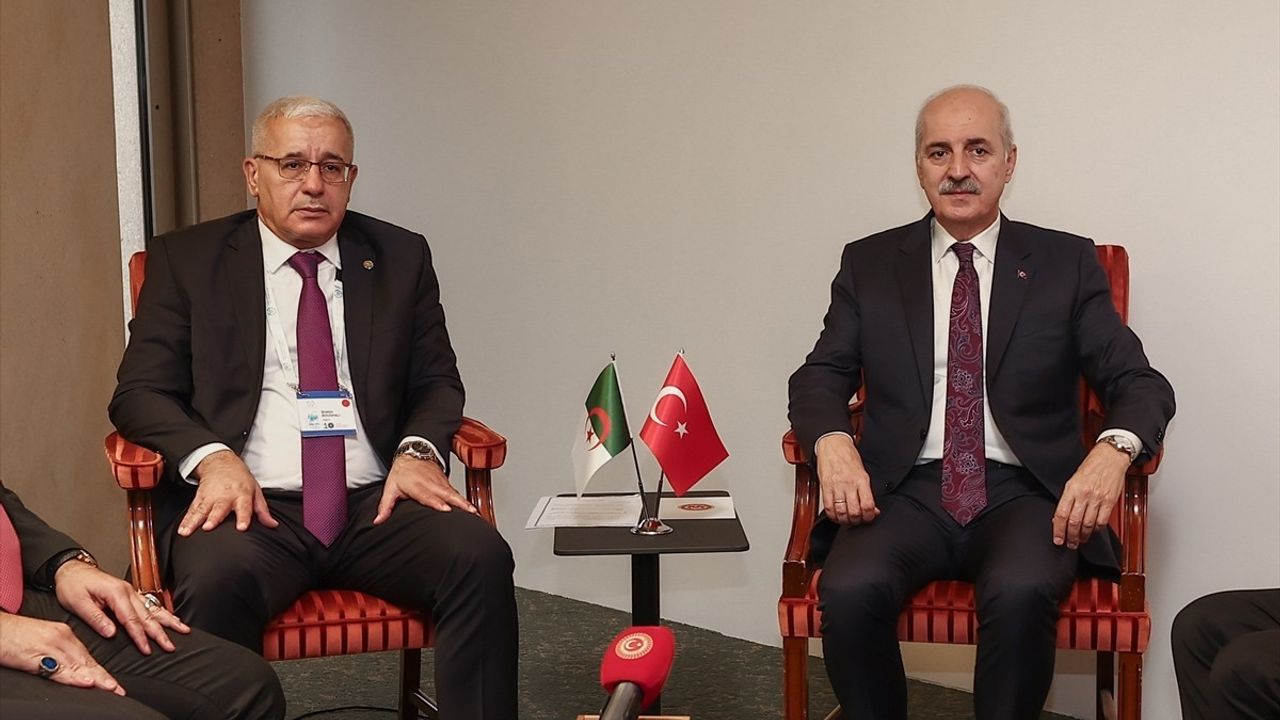 TBMM Başkanı Kurtulmuş, Cezayir Meclis Başkanı Boughali ile Görüştü