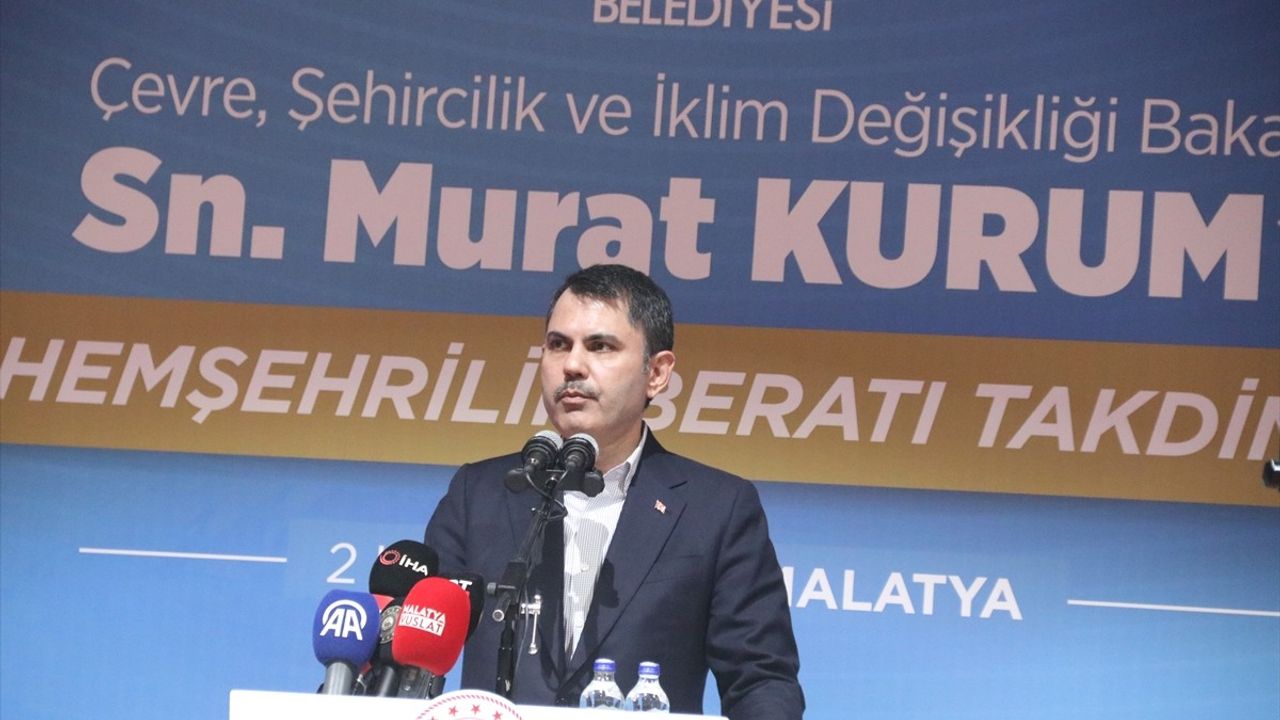 Bakan Murat Kurum, Malatya'da Fahri Hemşehrilik Beratı Aldı