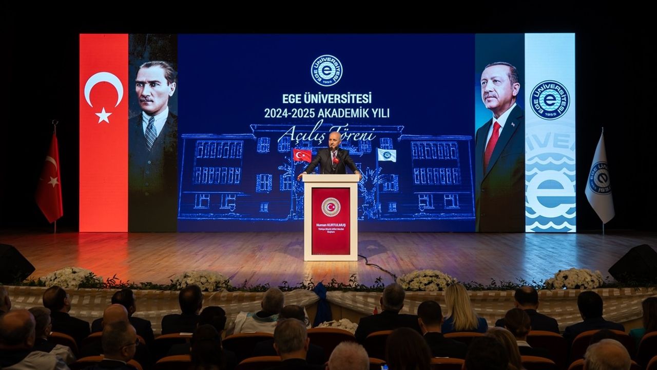 TBMM Başkanı Kurtulmuş, Ege Üniversitesi Açılış Töreninde Gazze Meselesini Ele Aldı