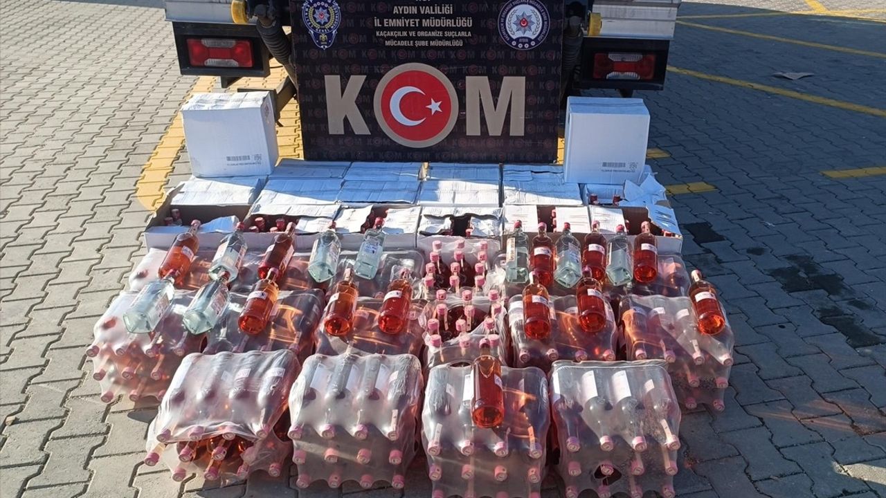 Aydın'da Kamyonette 444 Litre Sahte İçki Yakalandı