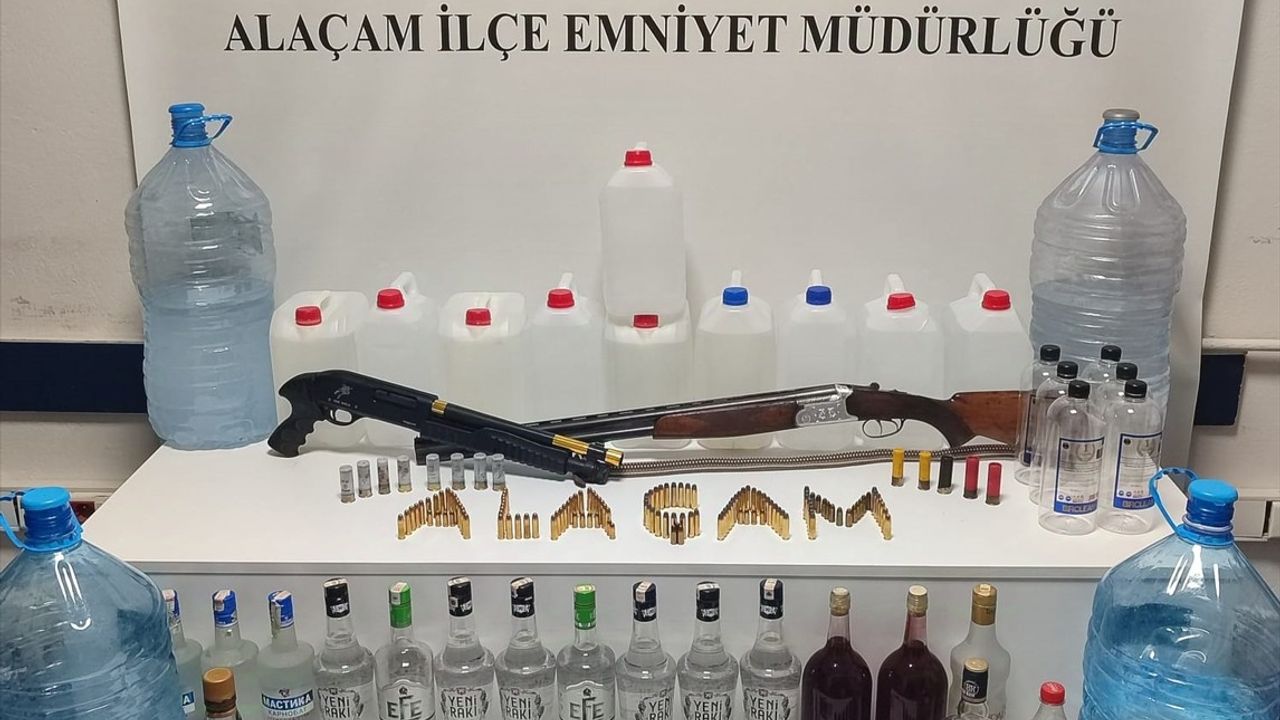 Samsun'da Sahte İçki Operasyonu: 3 Zanlı Gözaltında