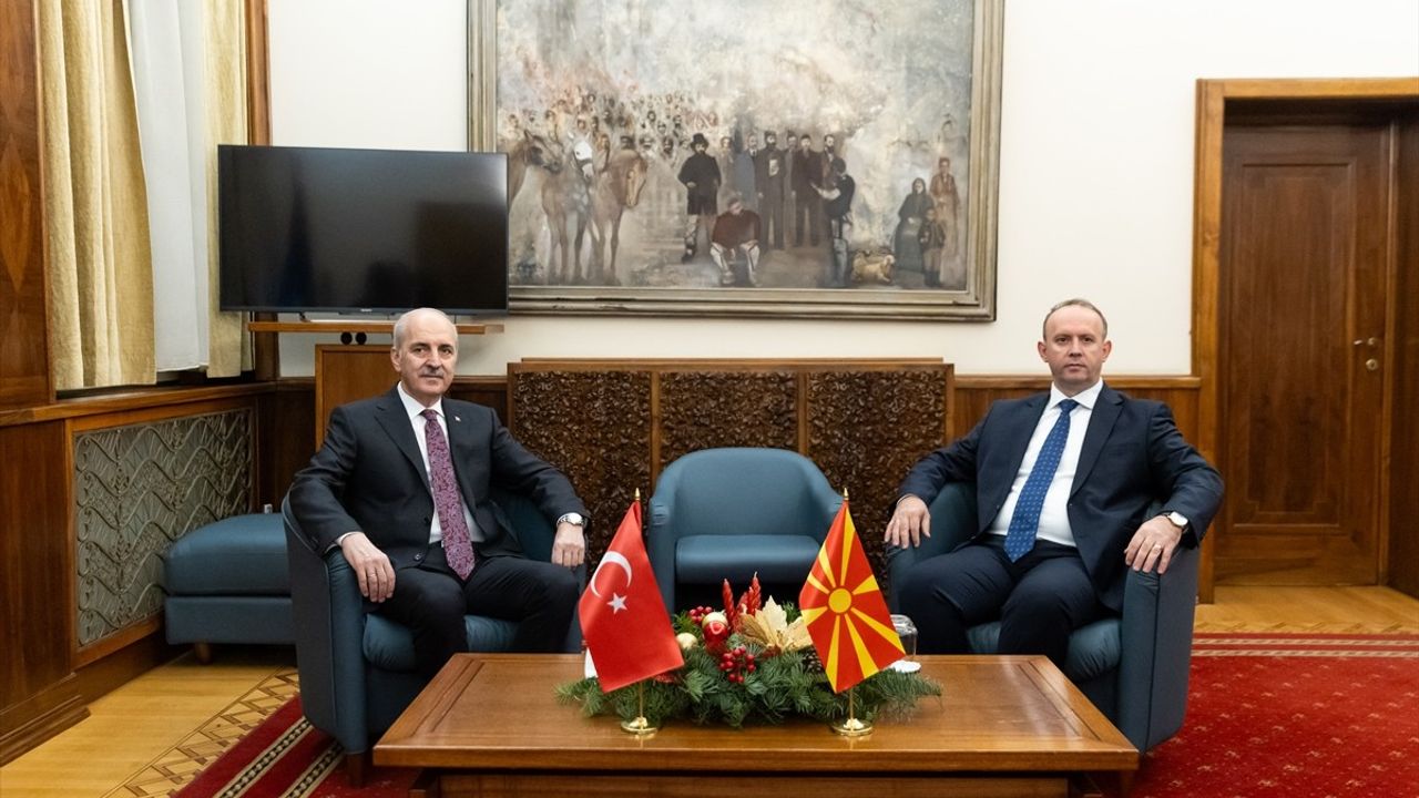 TBMM Başkanı Kurtulmuş, Kuzey Makedonya'da Resmi Törenle Ağırladı