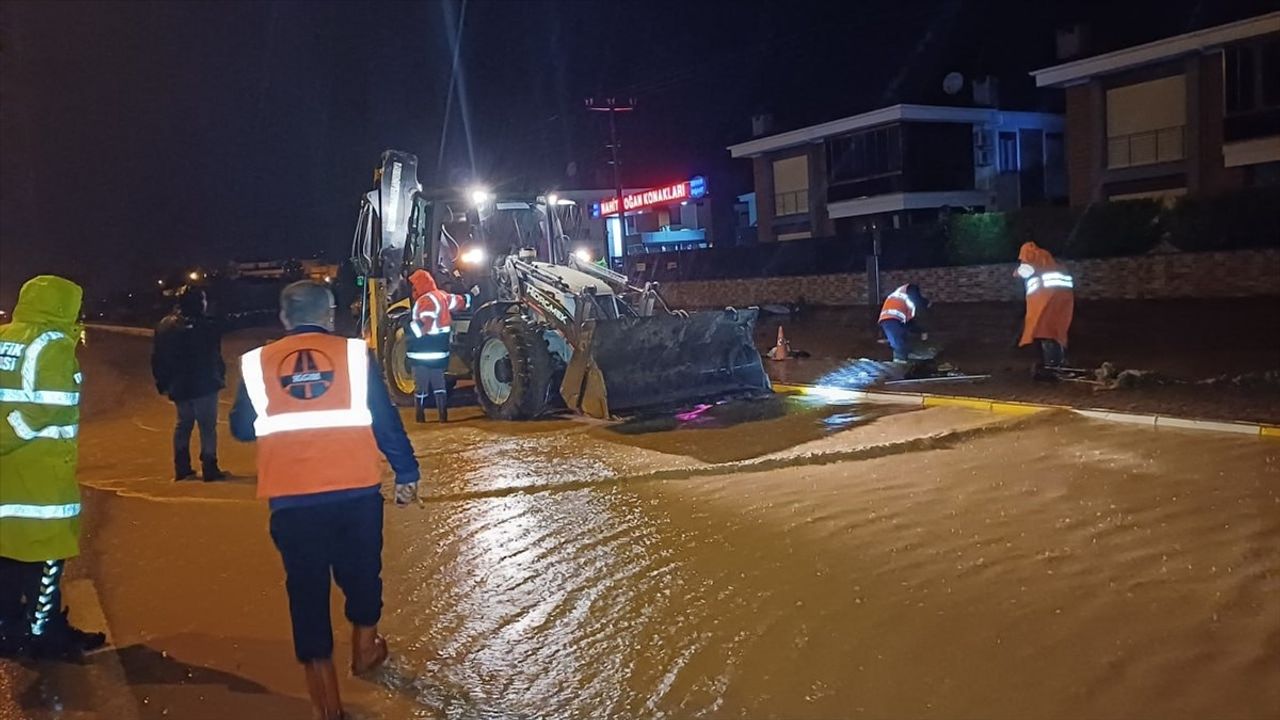 Balıkesir-Çanakkale Kara Yolunda Yağış Nedeniyle Kısmi Kapanma