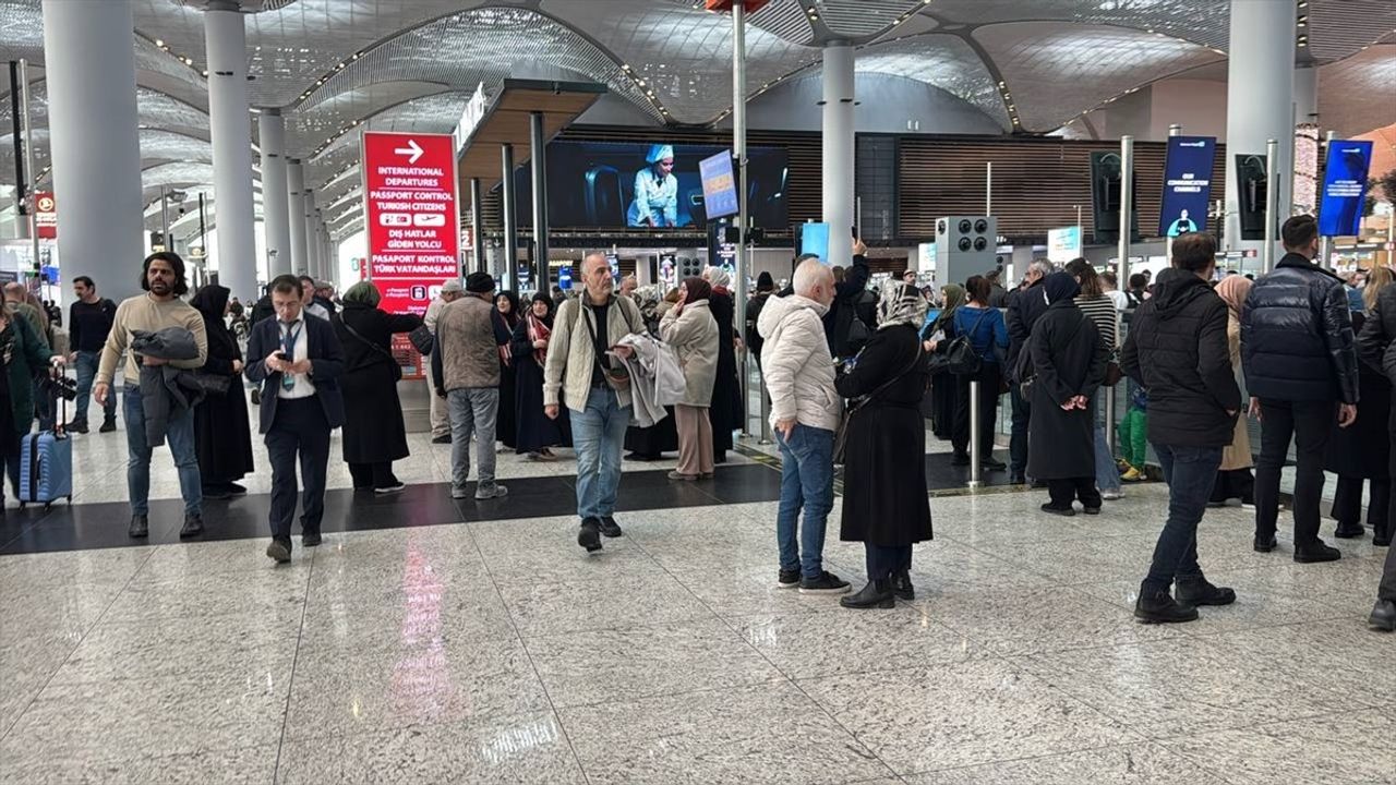 İstanbul Havalimanı Yarıyıl Tatili Nedeniyle Yoğunlaşdı