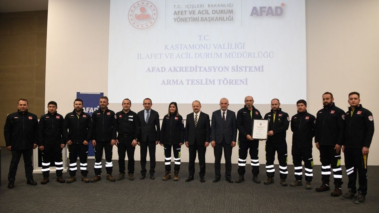 Kastamonu'da AFAD Akreditasyon Töreni Düzenlendi