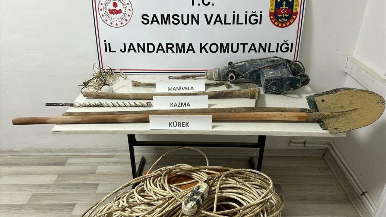 Samsun'da Kaçak Kazı Operasyonu: 9 Şüpheli Suçüstü Yakalandı