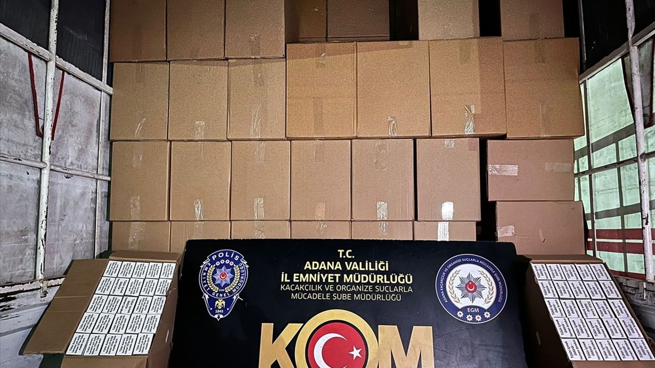 Adana'da Kaçak Makaron Operasyonu: 1.5 Milyon Ele Geçirildi