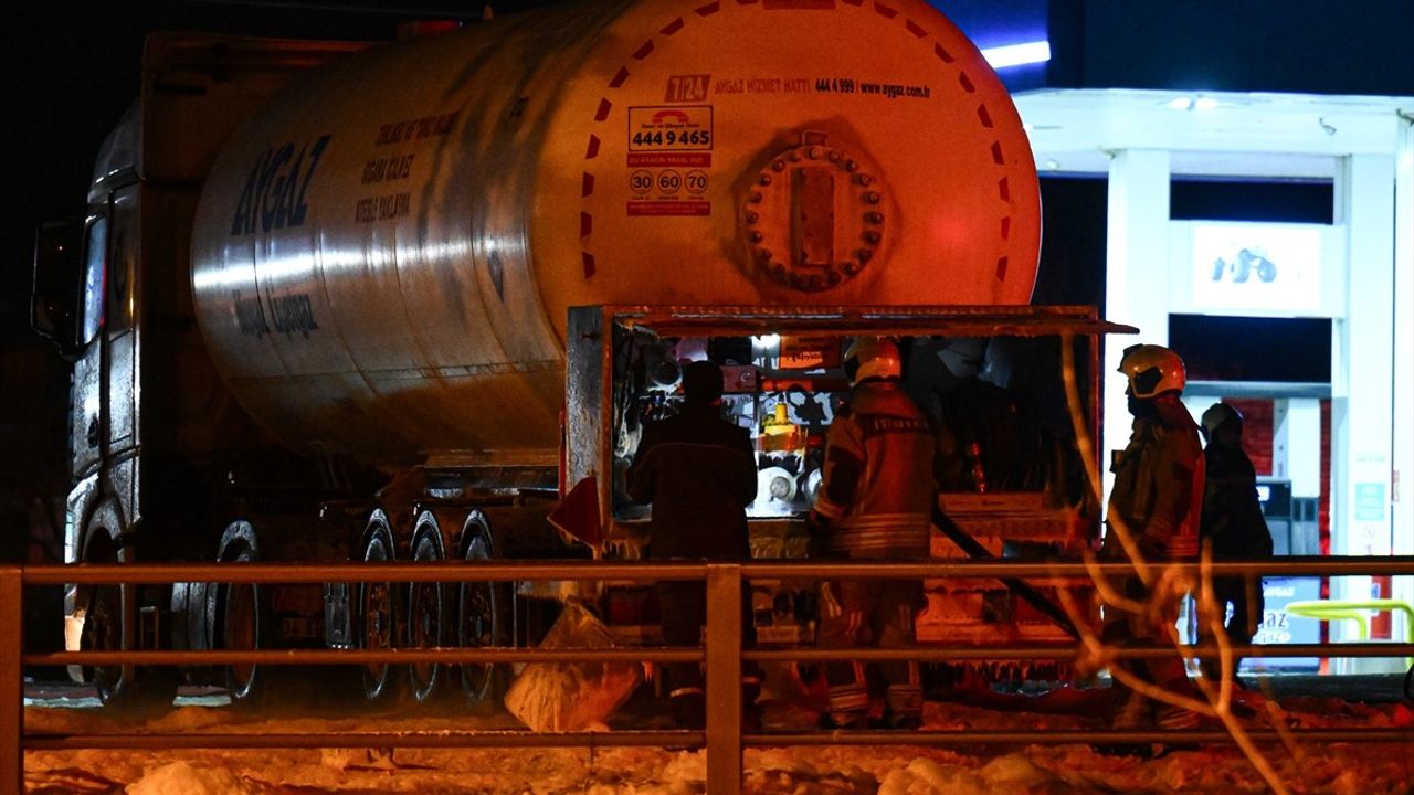 Ankara'da LPG Tankerinde Sızıntı