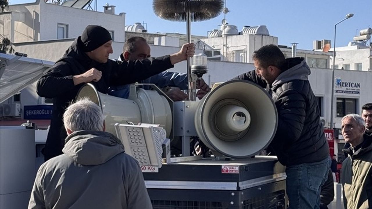 Bodrum'da Acil Durum İkazı için Mobil Siren Sistemi Kuruldu