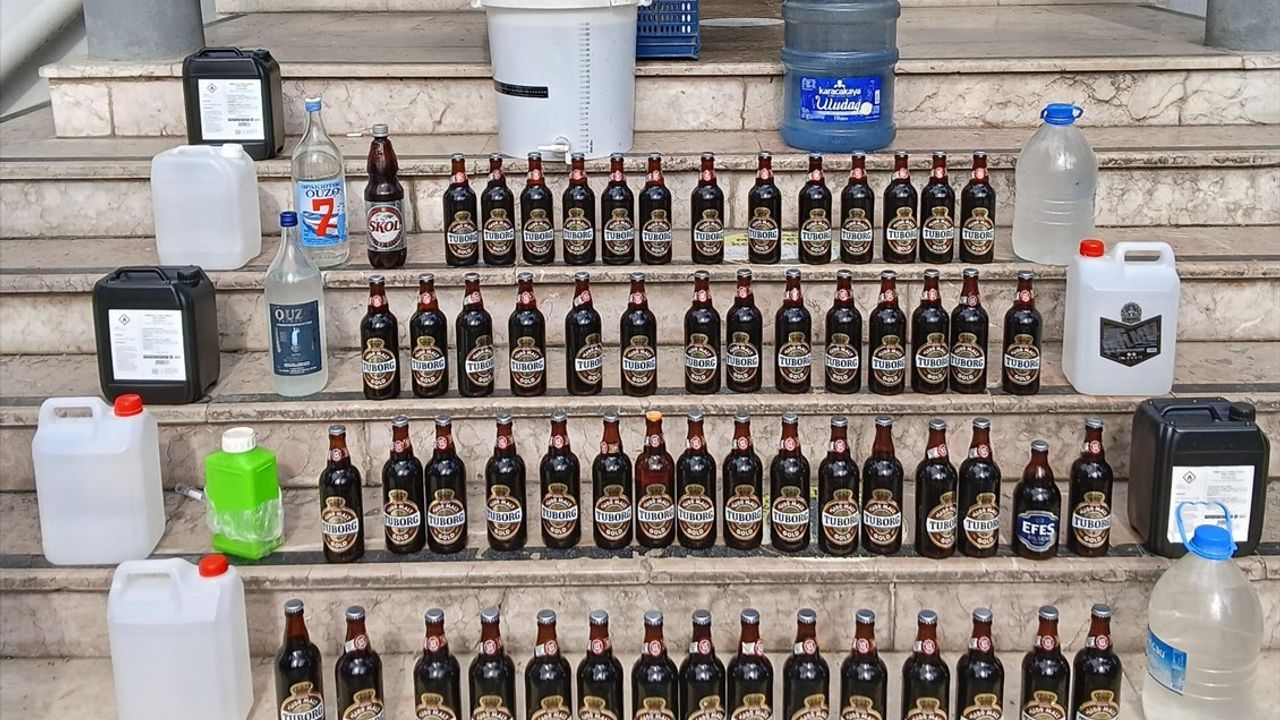 Bursa'da Sahte İçki Üreticisi Yakalandı