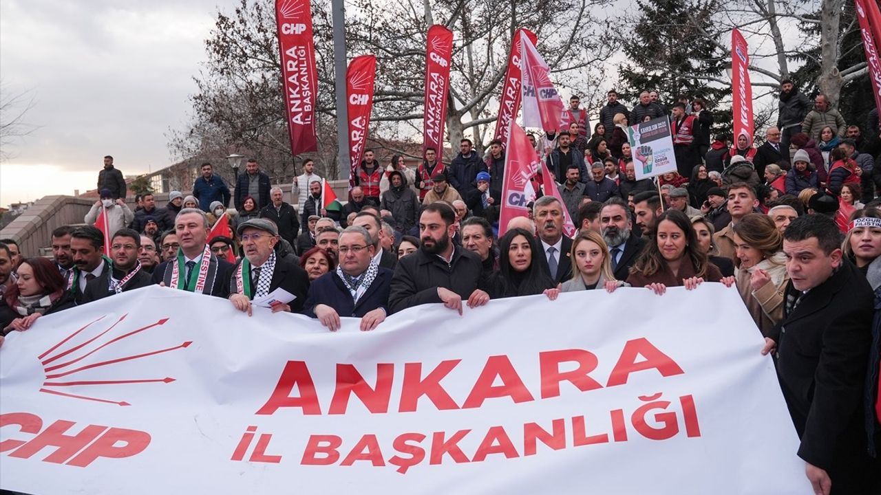 CHP'den Gazze Planına Protesto Yürüyüşü