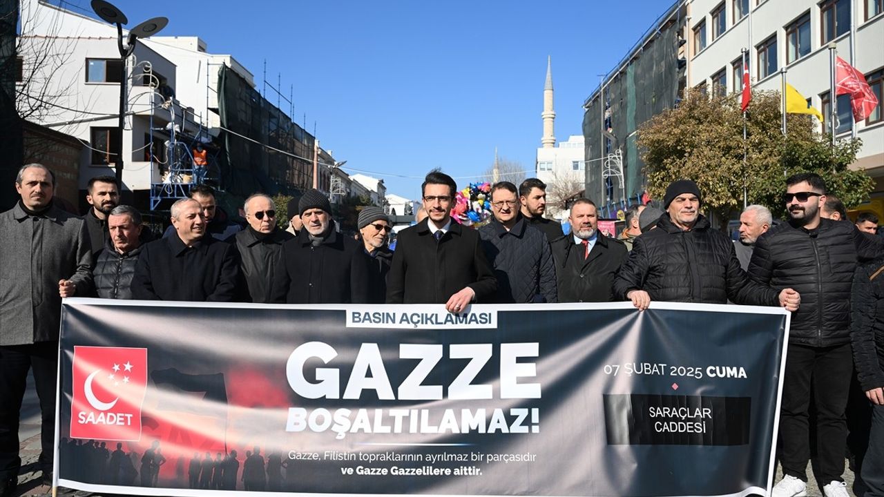 Edirne'de Trump'ın Gazze Planına Tepki Gösterildi