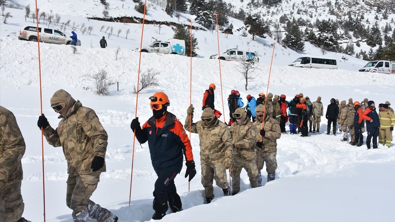 Gümüşhane'de Çığ Arama Kurtarma Tatbikatı Yapıldı