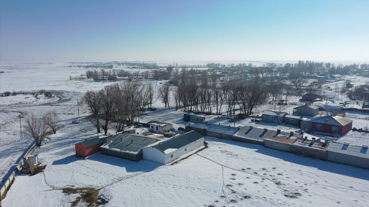 Kars'ta Kar Yağışı Etkisini Gösterdi