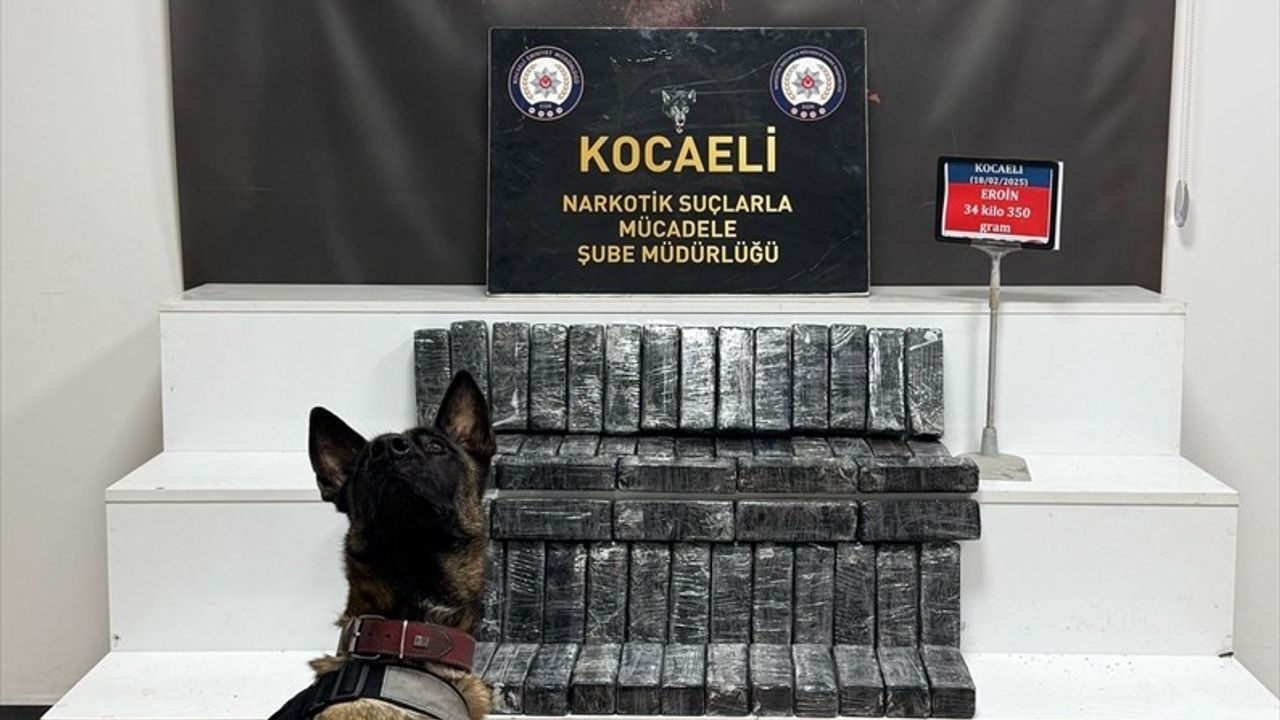 Kocaeli'de Eroin Operasyonu: 34 Kilogram Ele Geçirildi