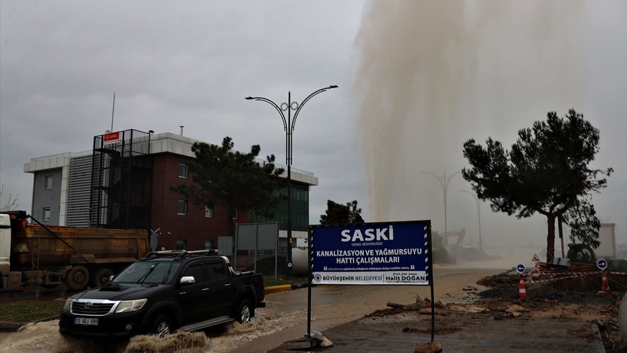 Samsun'da İçme Suyu Hattında Patlama