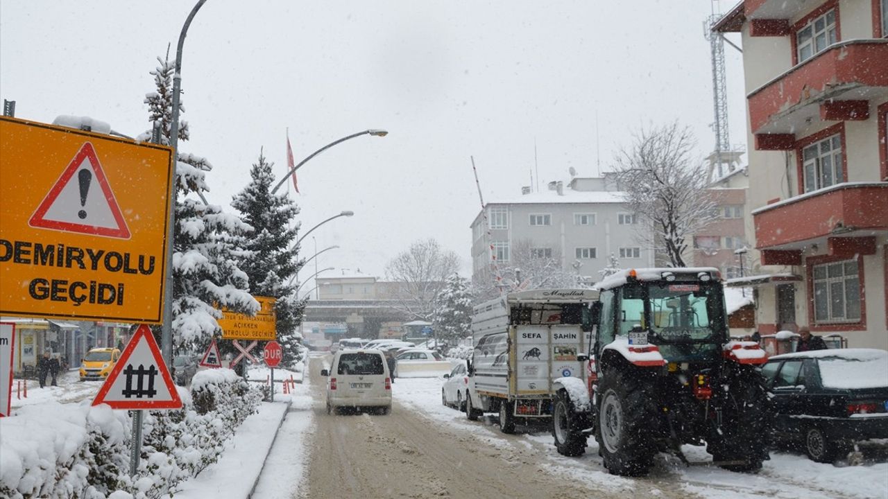 Samsun'un Havza İlçesinde Etkili Kar Yağışı