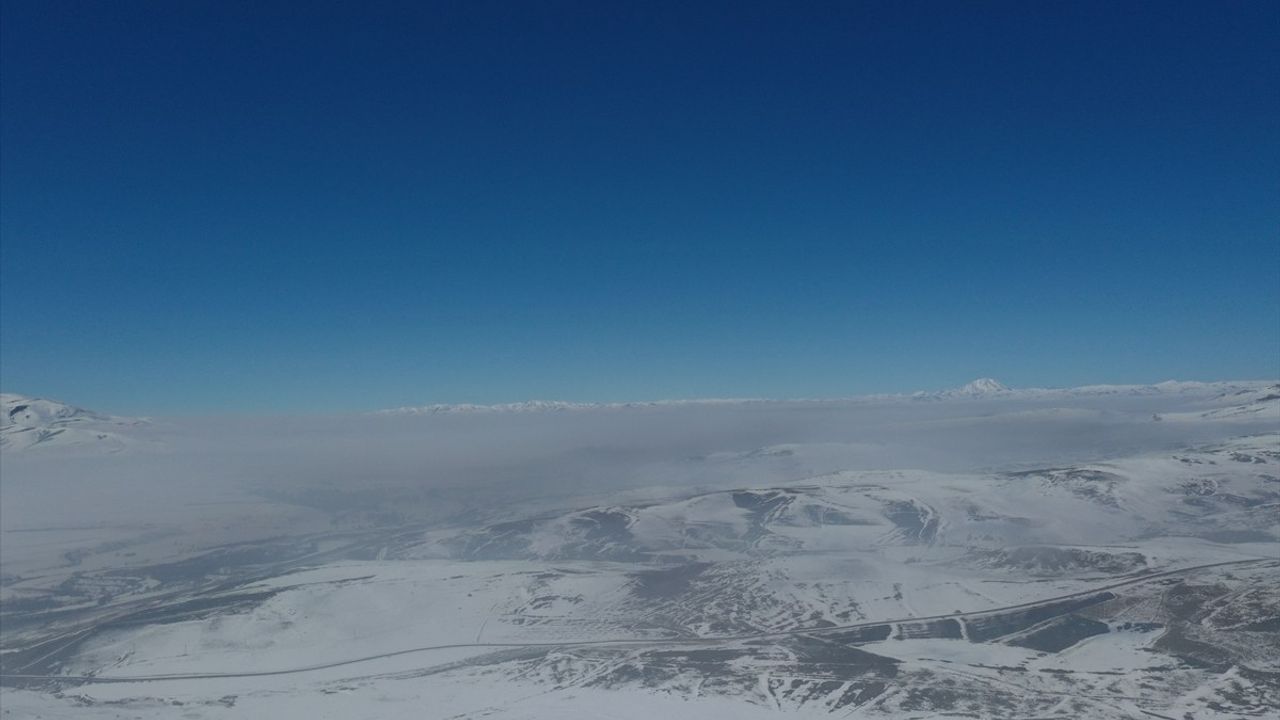 Ağrı'da Görüş Mesafesini Azaltan Sis Etkisi
