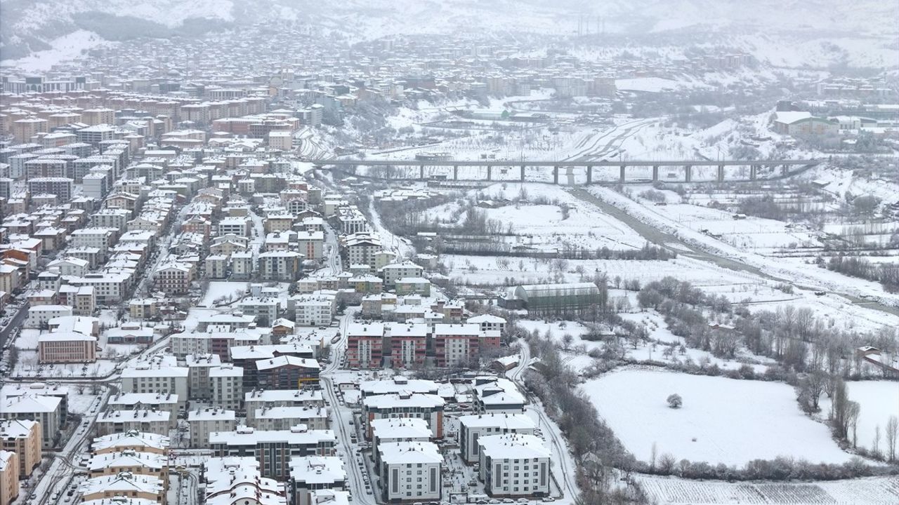 Bingöl'de Kar Yağışı Sonrası Hava Görüntüleri