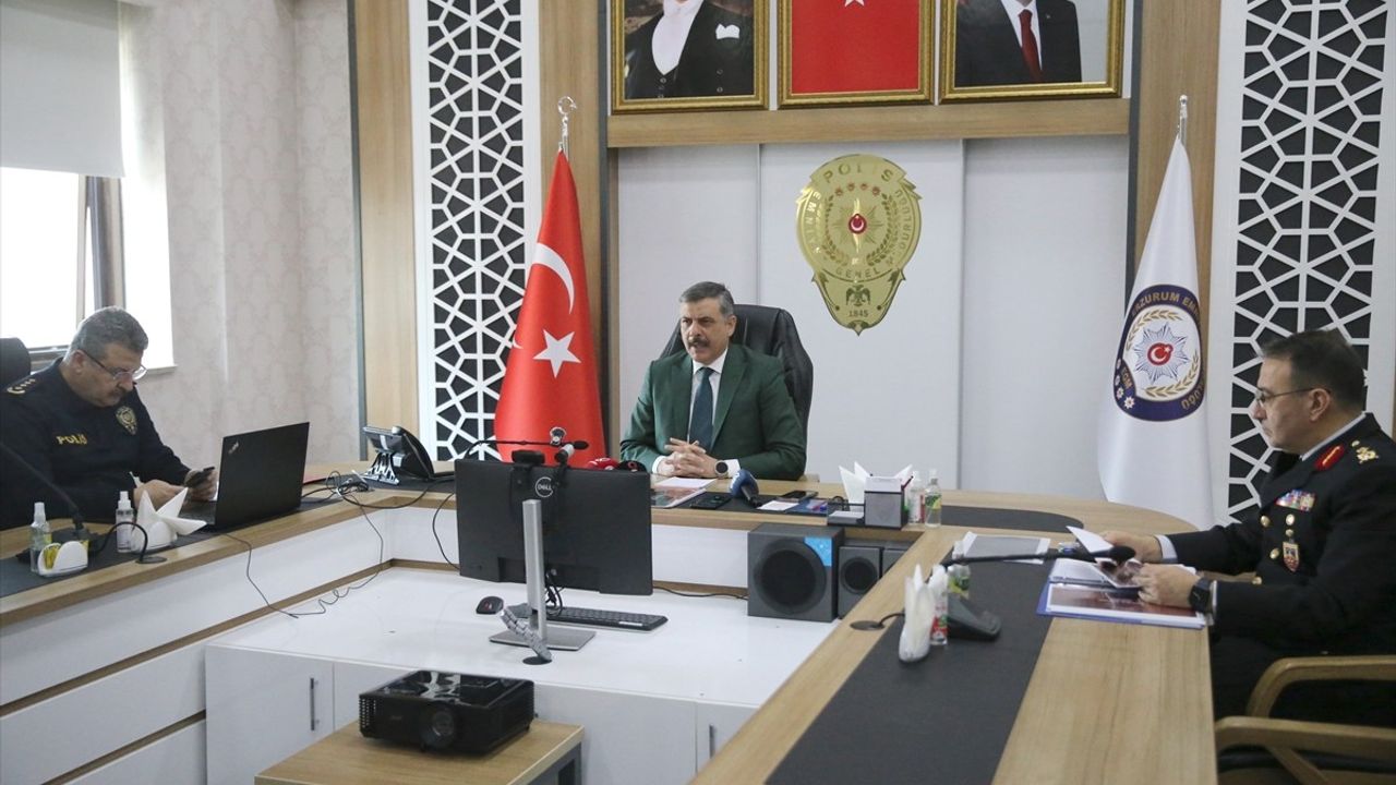 Erzurum'da Güvenlik Değerlendirme Toplantısı Yapıldı