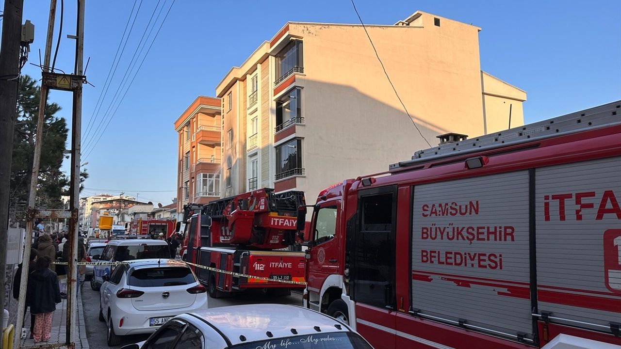 Samsun'da Çocuk Yangına Neden Oldu