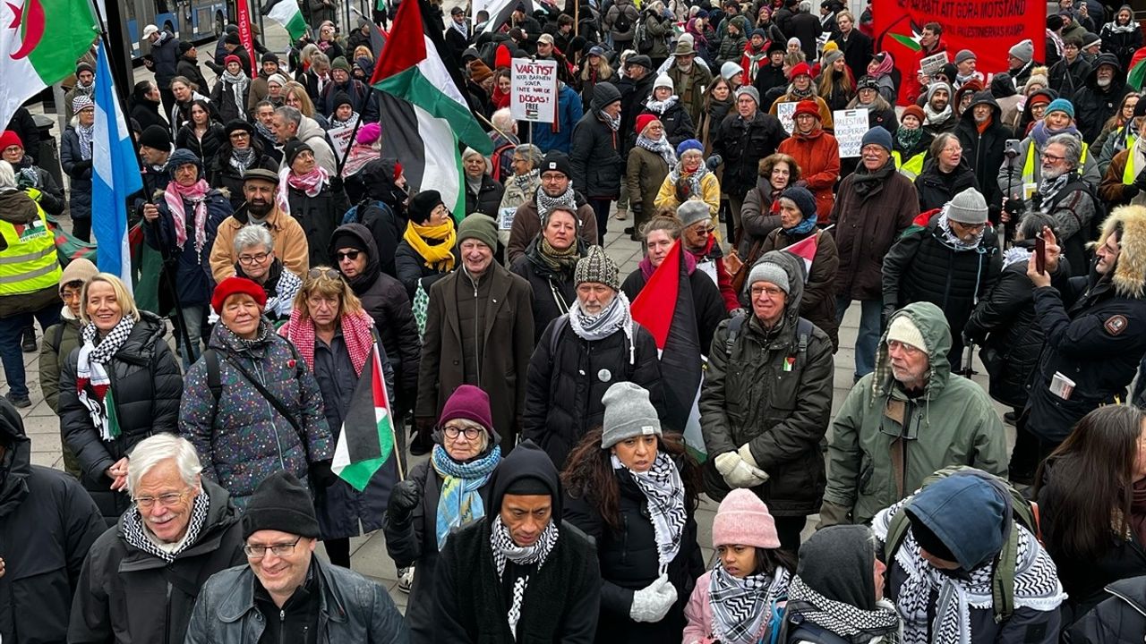 Stockholm'de Trump'ın Gazze Planına Protesto