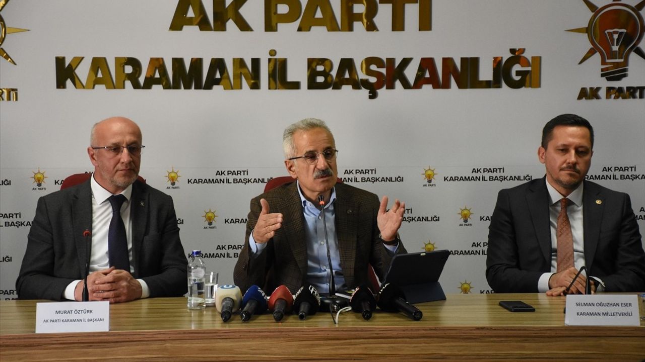 Ulaştırma ve Altyapı Bakanı Uraloğlu, Karaman Ziyaretinde Yatırımları Değerlendirdi