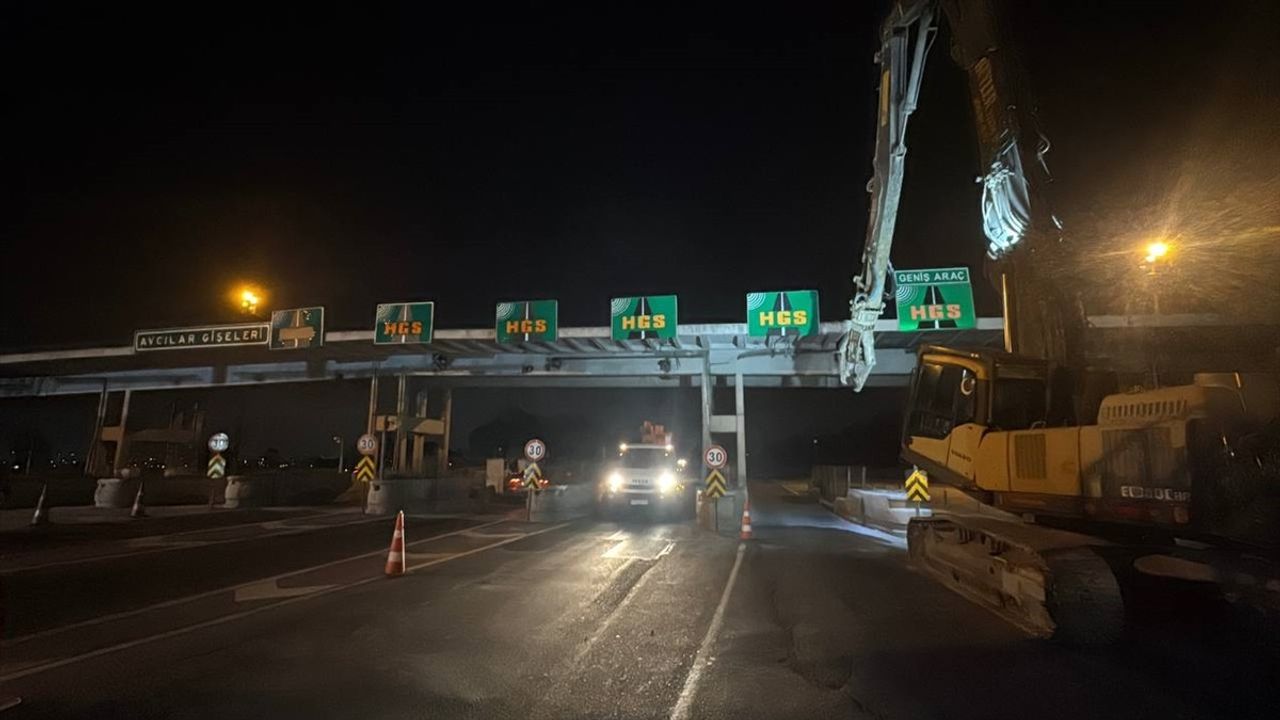 Avcılar Gişelerinde Otoyol Çalışması