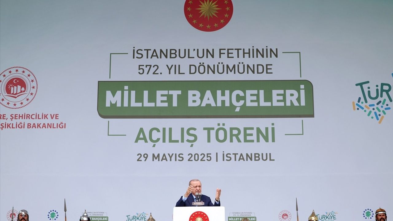 Cumhurbaşkanı Erdoğan, İstanbul'da Yeni Millet Bahçelerini Açtı