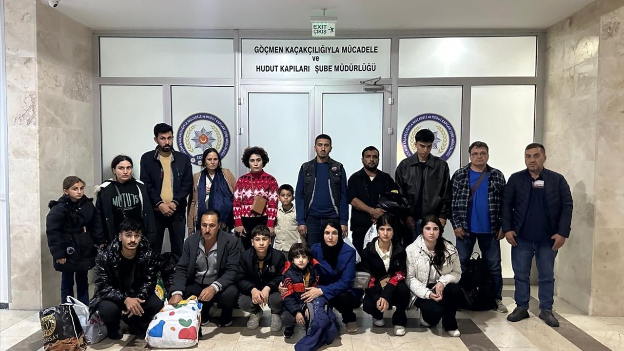 Edirne'de Düzensiz Göçmen Operasyonu: 17 Yakalandı