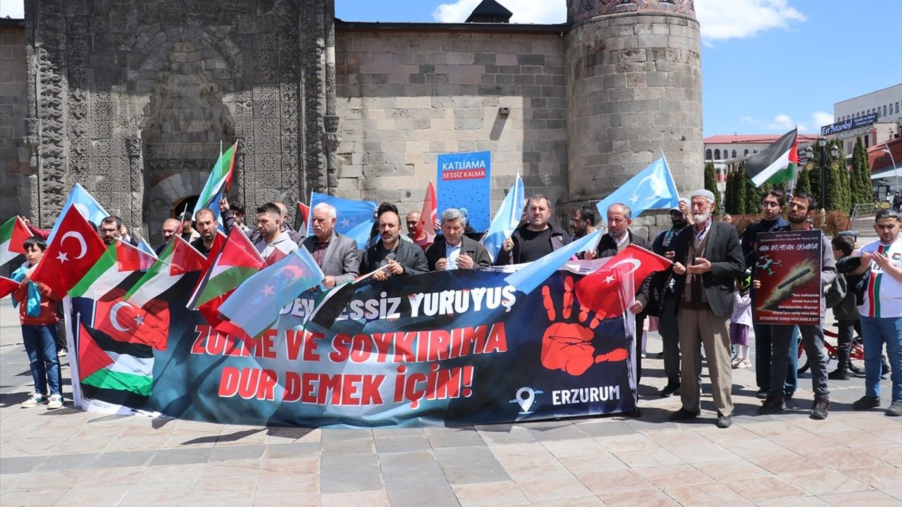 Erzurum Sağlık Çalışanları, Gazze İçin 77 Haftadır Yürüyor