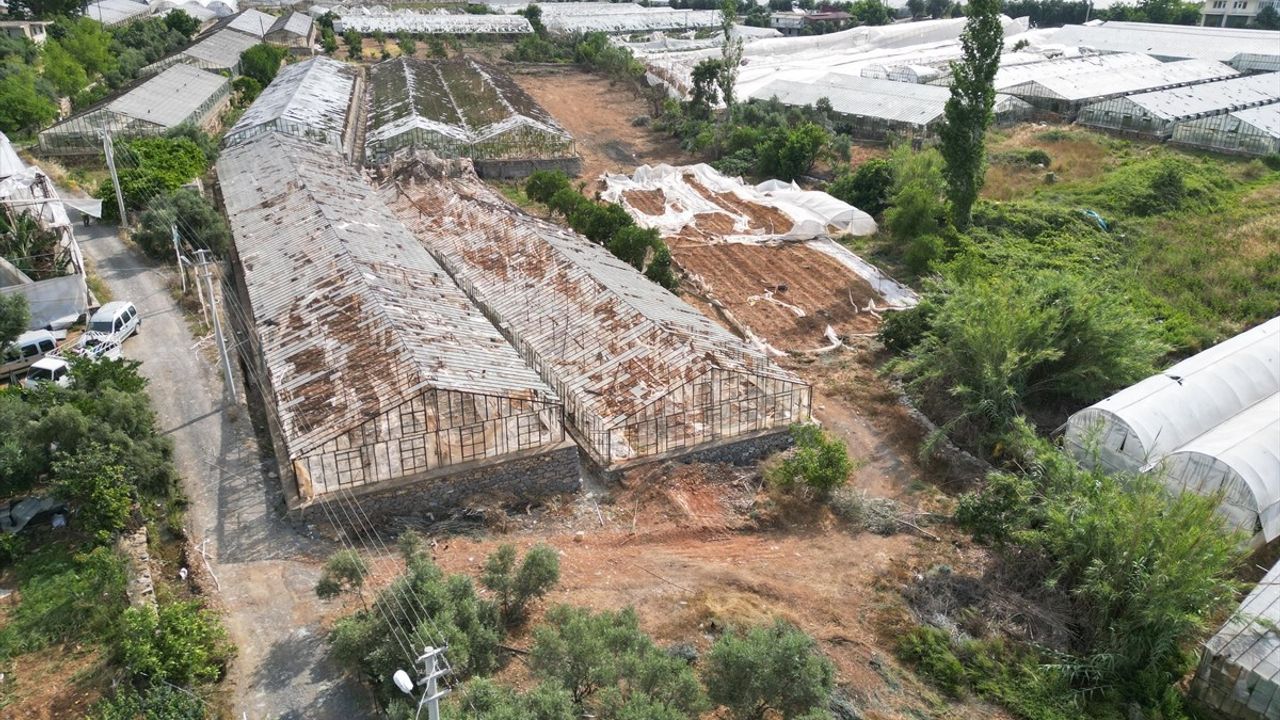 Gazipaşa'da Hortum Seralara Zarar Verdi